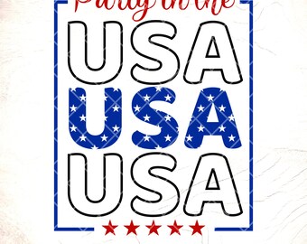 Fête aux Etats-Unis SVG : conception patriotique du 4 juillet, fichiers de coupe Cricut, téléchargement numérique