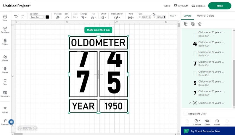 75th Birthday Oldometer SVG - Funny Shirt Design (digital Download) - Etsy