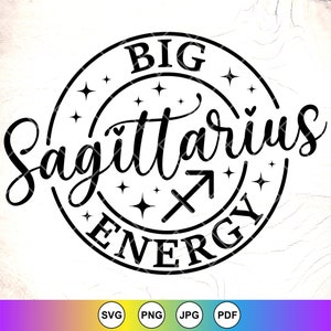 Grande Sagitário Energia svg, Signo do Zodíaco svg, Astrológico Svg, Astrologia Svg, Fé svg, Constelação Sign svg, Arquivos de download instantâneo para Cricut
