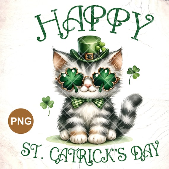 Cat Shamrock St Patricks Day Cat Meowy Irish Gift T-Shirt Cat Shamrock St Patricks Day Cat Meowy Irish Gift T-Shirt