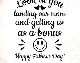 Bonus Dad SVG, Funny Father's Day Gift, Cricut Files (Digital Download)