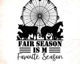 County Fair Livestock SVG: Fair Favorite Season, Cricut Cut Files, Digital Download