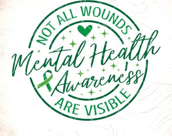 Mental Health Matters SVG: Positive Quotes, Awareness Design,Cricut Cut Files, Digital Download