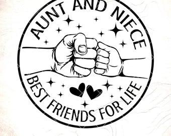 Aunt and Niece Best Friends SVG, Onesie Design (Digital Download)