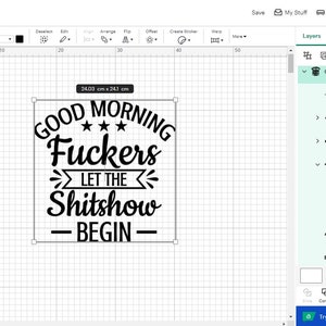 Good Morning Fuckers Shitshow SVG: grappige sarcastische volwassen humor, Cricut Cut-bestanden, digitale download afbeelding 2