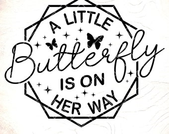 Butterfly Baby Shower SVG: Girl Bedroom Decor,Little Butterfly,Cricut Cut Files, Digital Download