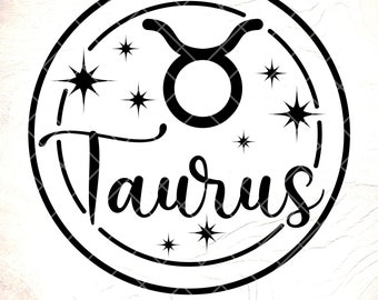 Taurus Zodiac Sign SVG: Constellation Symbol  ,Cricut Cut Files, Digital Download