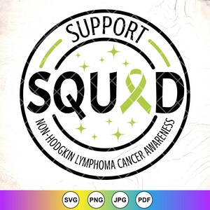 Supportteam Ontwerp non-Hodgkin lymfoom, Cricut Cut-bestanden, Digitale download