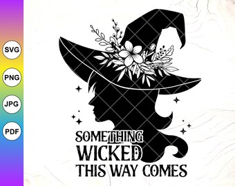 Witch Halloween SVG: Spooky Season Design ,Cricut Cut Files, Digital Download