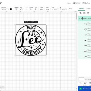 Big Leo Energy SVG: Zodiac Sign Astrology Design,cricut Cut Files ...