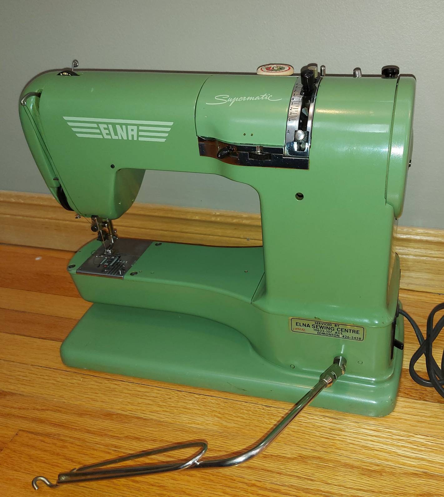 Elna Supermatic 722010 Vintage Green Sewing Machine With Case Etsy Canada