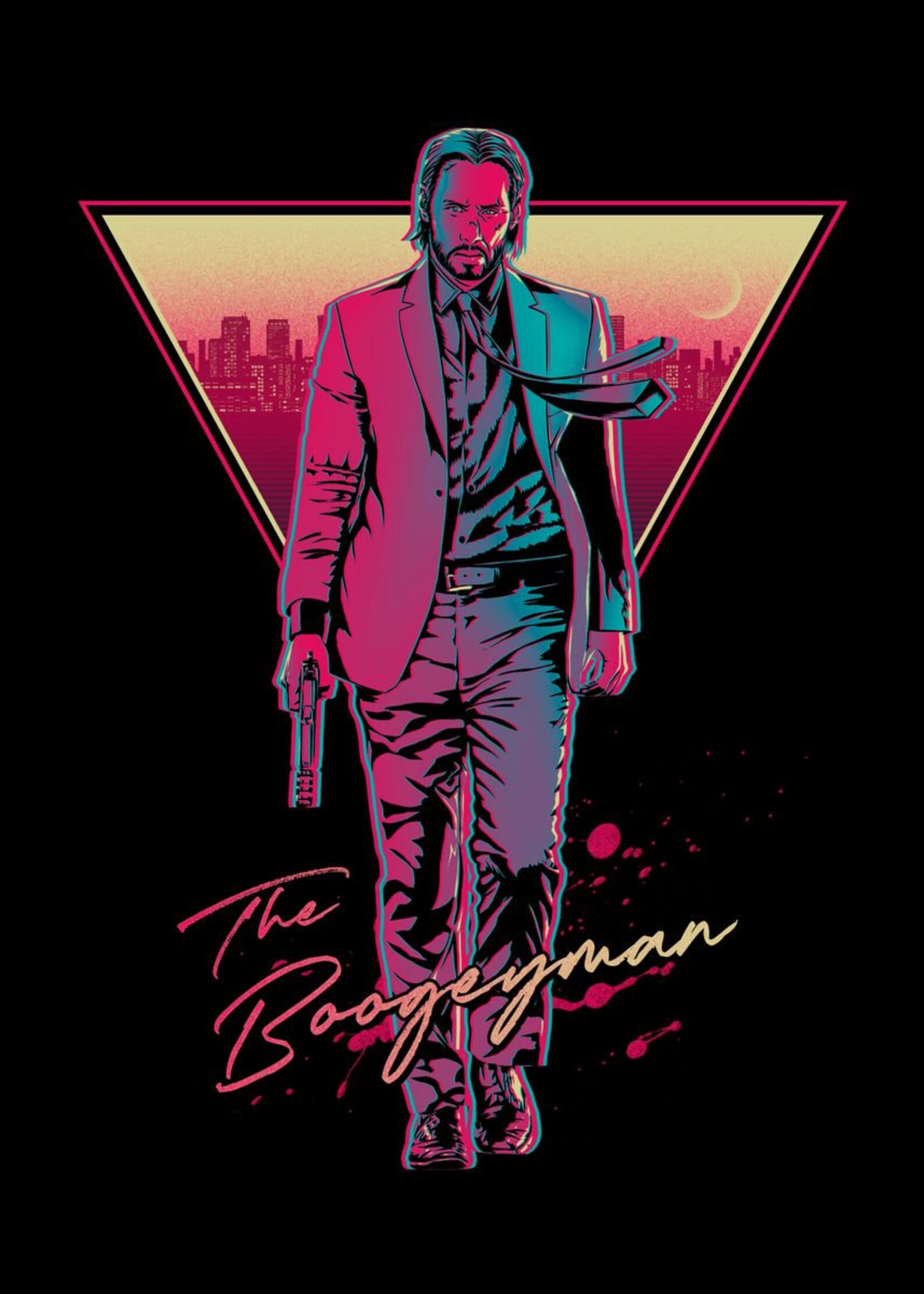 The Boogeyman John Wick Film Poster Wall Art Prints Art Etsy
