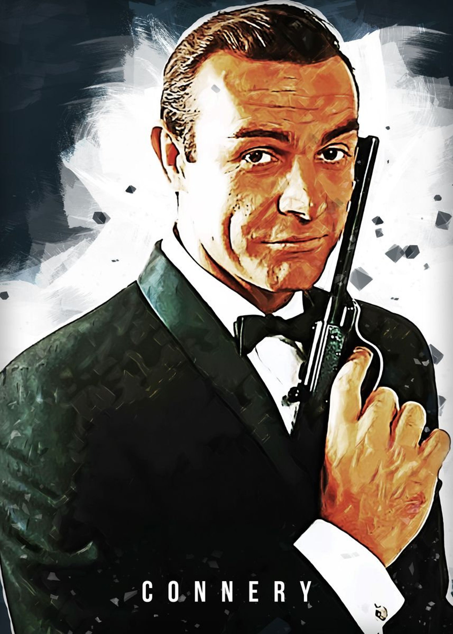 James Bond Sean Connery Film Poster Wall Art Prints Art Etsy