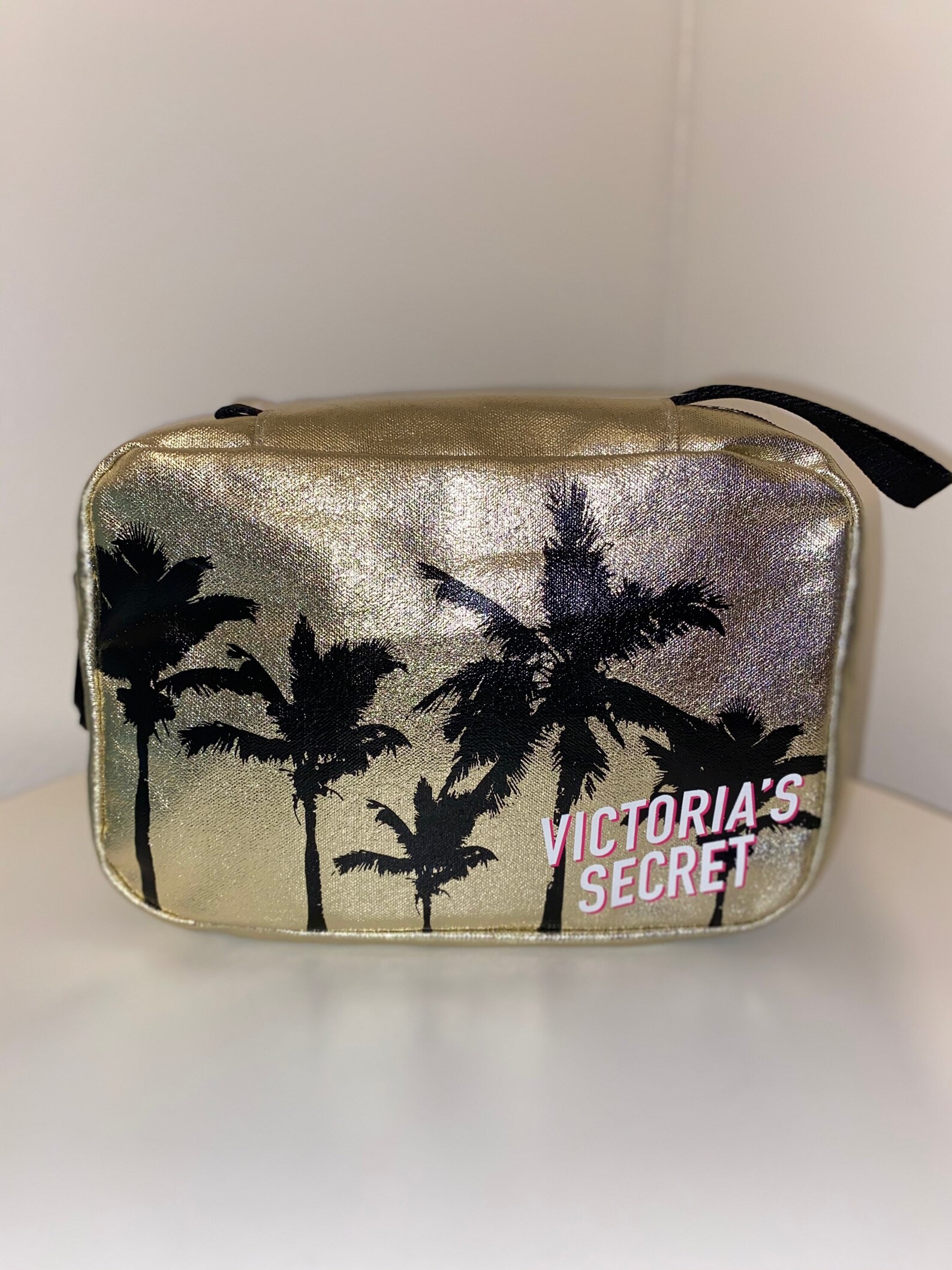 Victoria secret gold makeup/travel bag Etsy