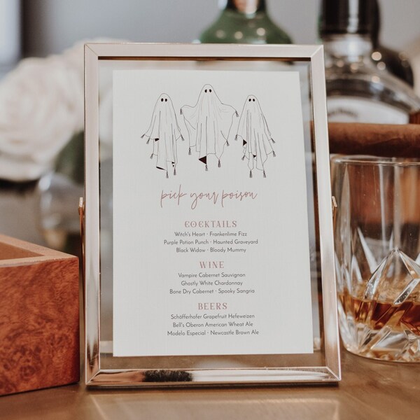 Halloween Drink Menu Template Etsy