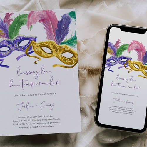 mardi gras theme couples shower