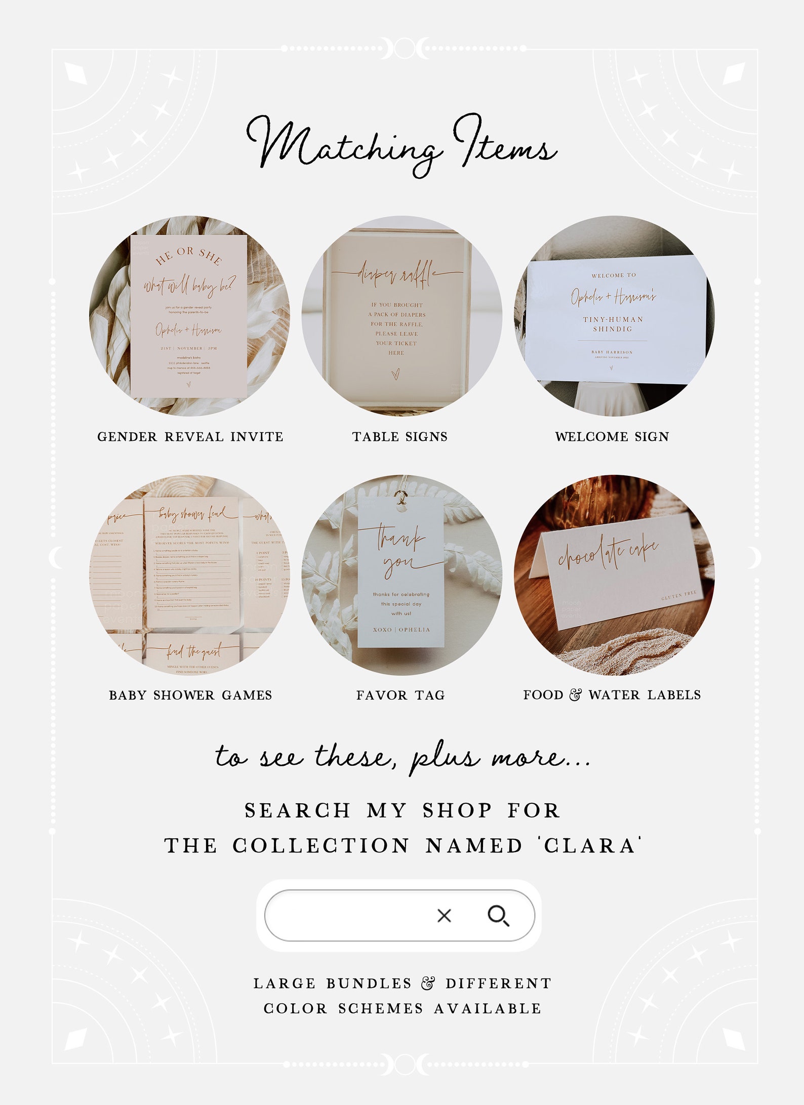 Modern Baby Shower Game Kit Template Printable Baby Shower Etsy