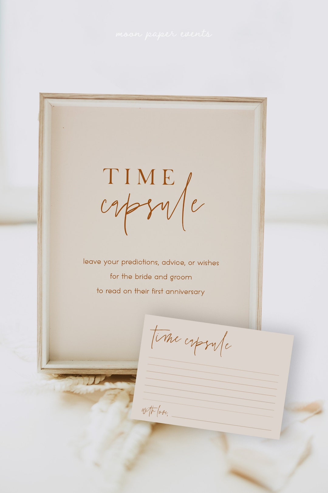 Wedding Time Capsule Sign and Card Template, Predictions, Advice for ...