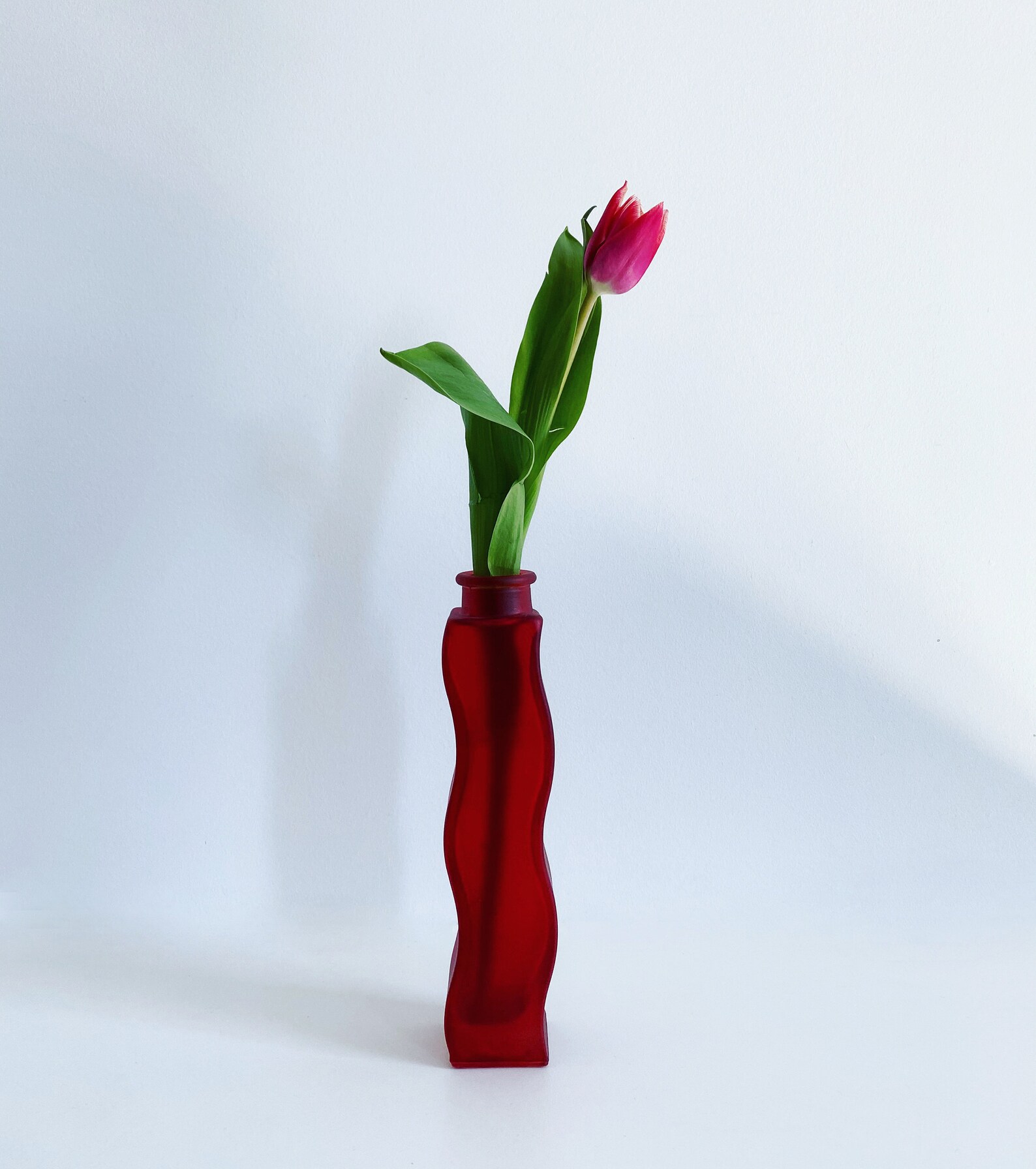 4 Vintage Iconic Ikea Wavy Vases in Matte Red Etsy