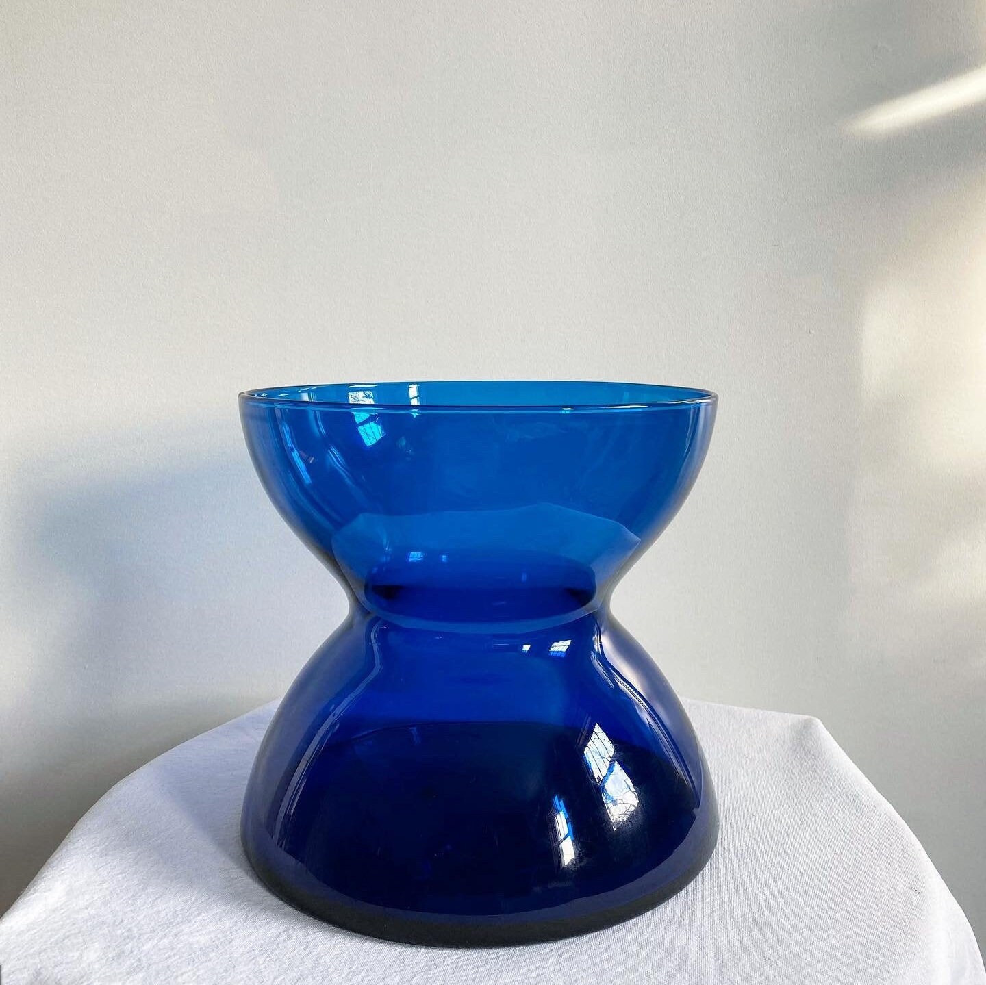 Vintage Ikea Stockholm by Anne Nilsson Blue/Cobalt Glass Vase Etsy