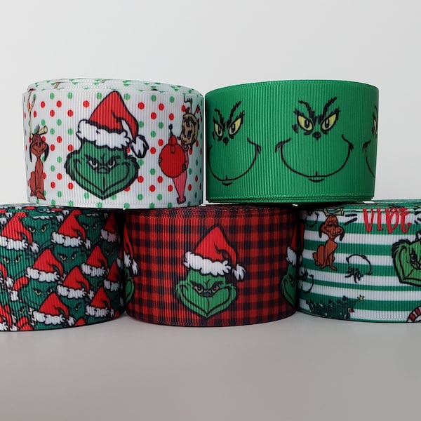 Grinch Wired Ribbon - Etsy