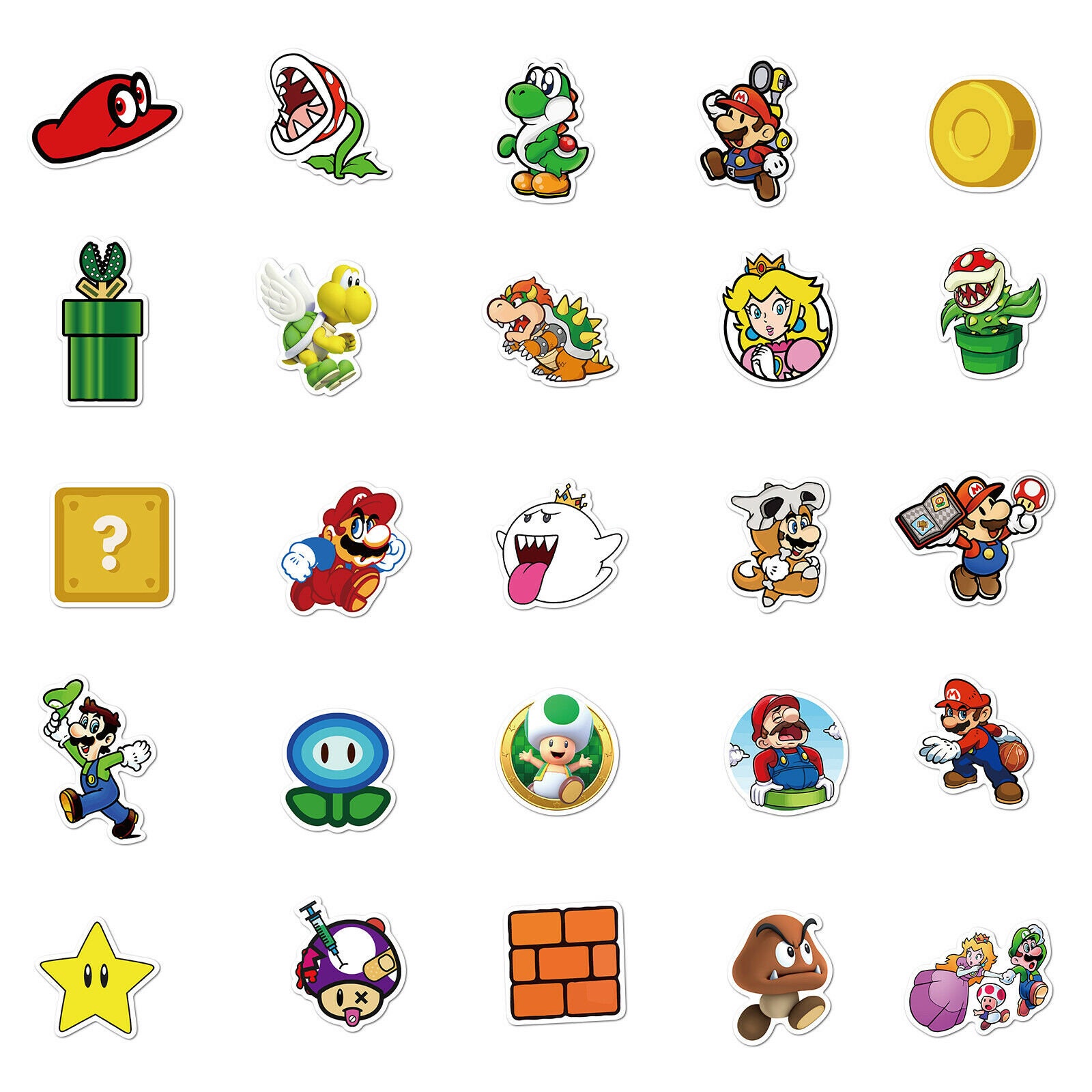Super Mario Assorted Sticker Etsy