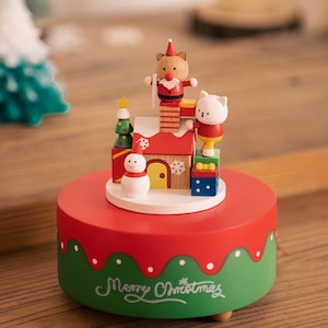 Personalized Christmas Music Box, Handmade Wooden Keepsake