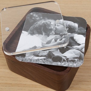 Personalized Wood Photo Frame Music Box: Engraved Keepsake Gift image 6