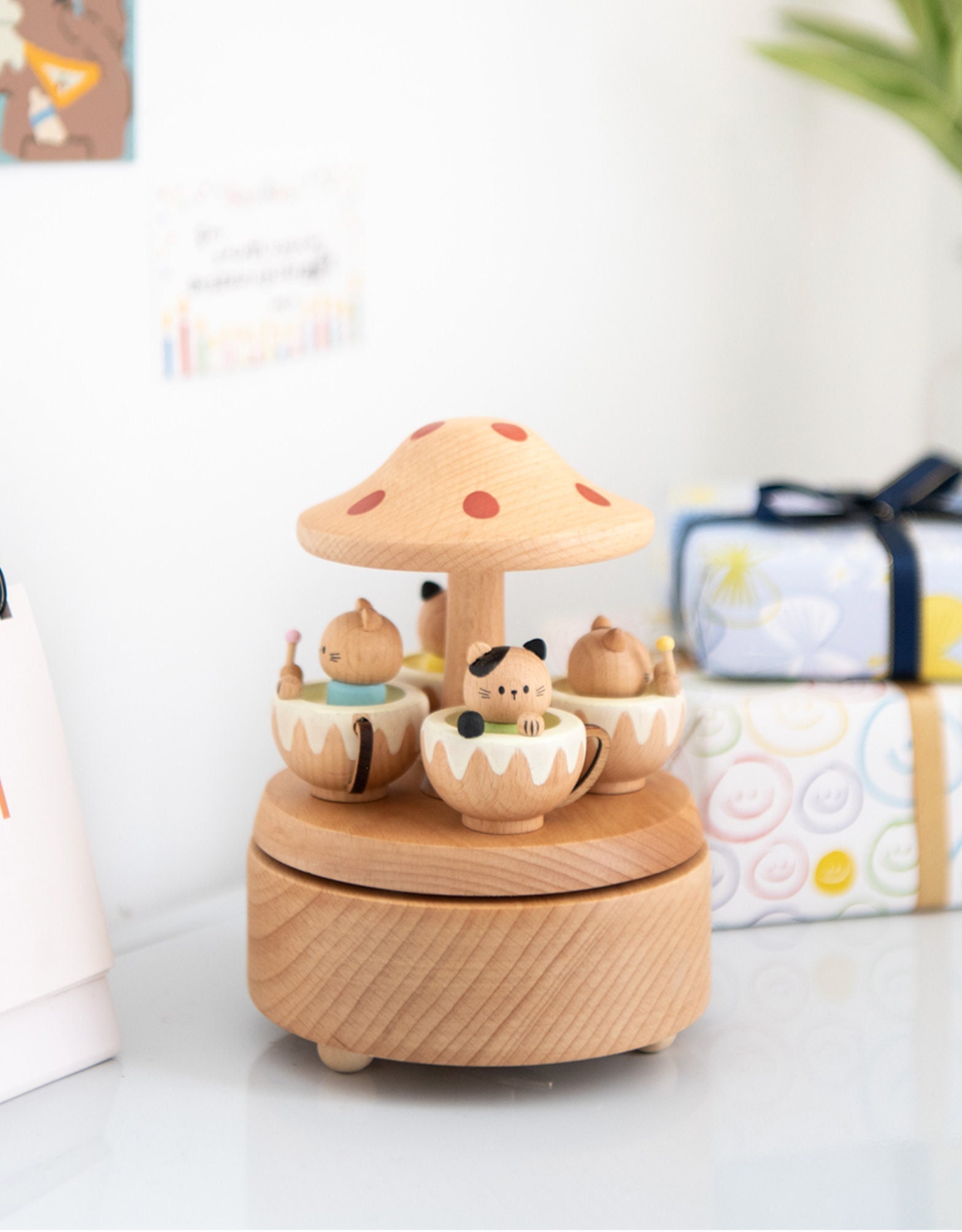 Personalized Wooden Music Box Cat Paradise Music Box Etsy