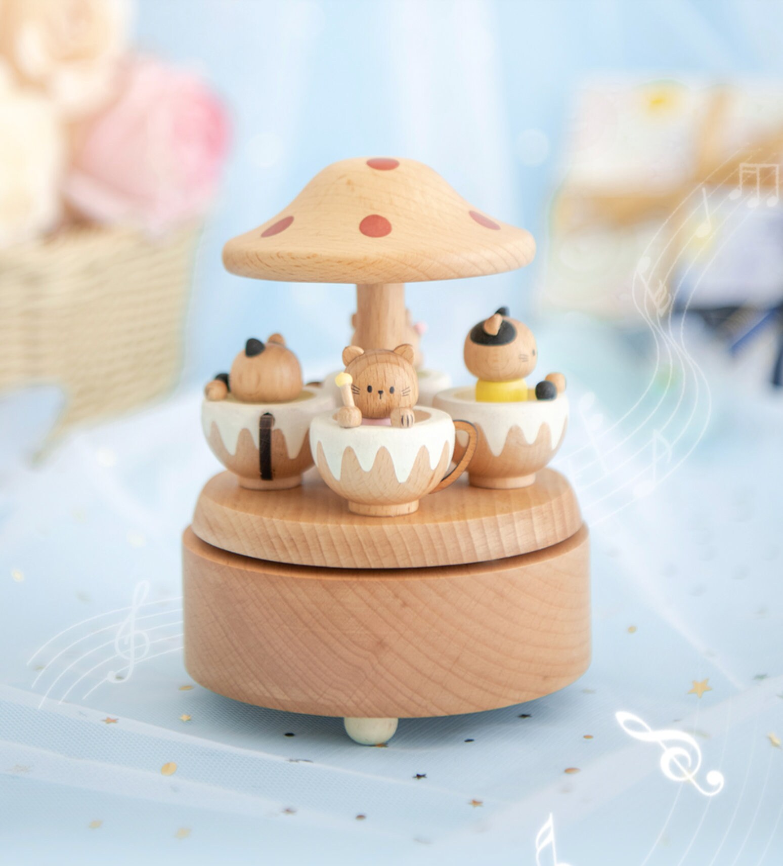 Personalized Wooden Music Box Cat Paradise Music Box Etsy