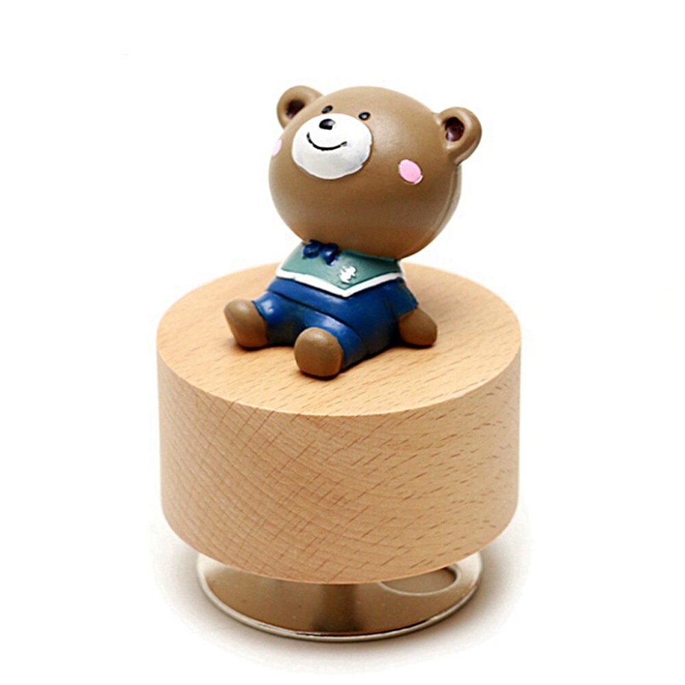 Animal Music Box Rotating Music Box Wooden Music Box Etsy