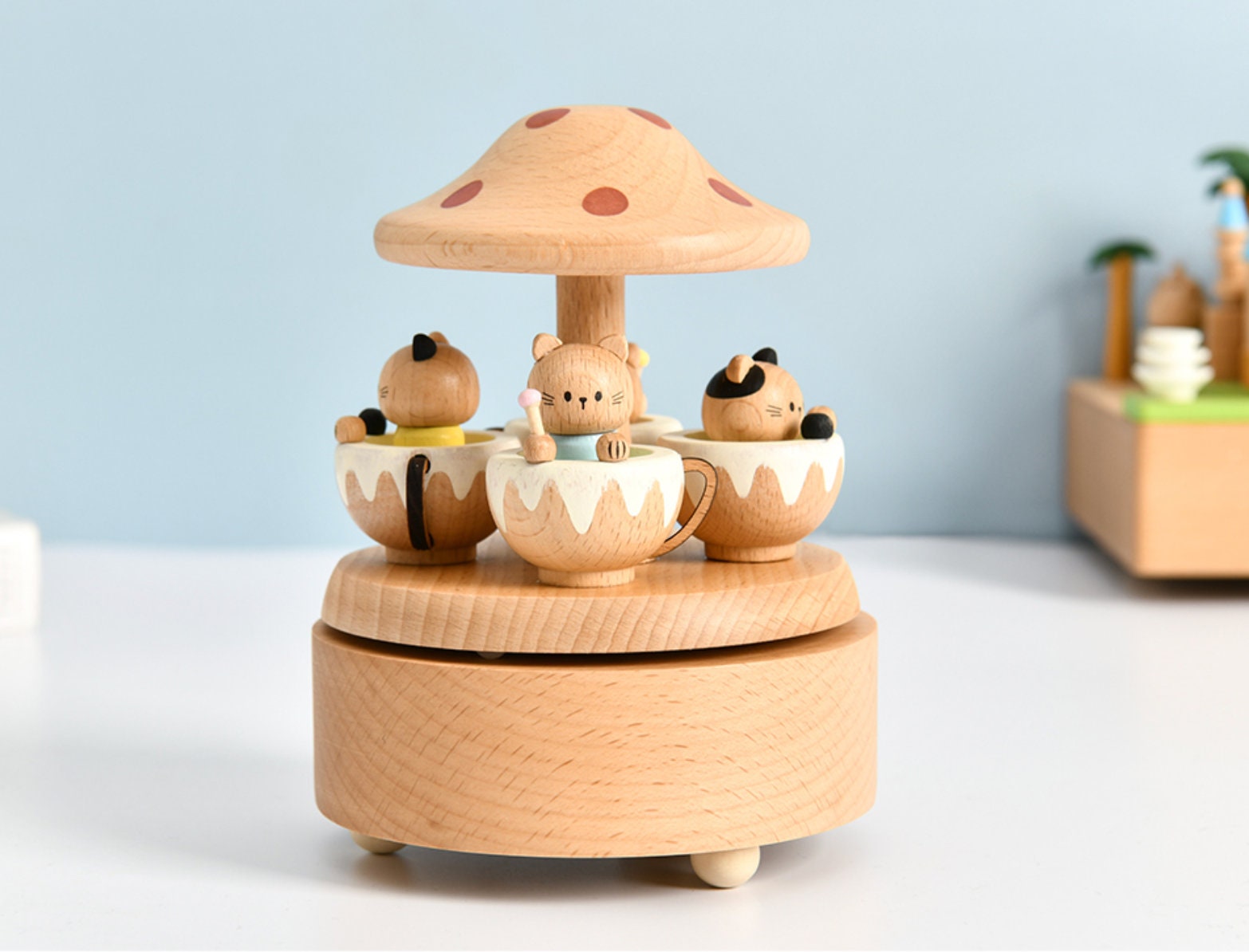 Personalized Wooden Music Box Cat Paradise Music Box Etsy