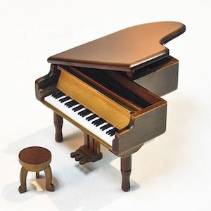 Caja de música de piano de madera personalizada/Caja de música personalizada/Caja de música de madera grabada/Caja de música de joyería/Regalo de vacaciones