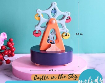 Personalisierte Riesenrad Spieluhr: Handgemachtes hölzernes Andenken