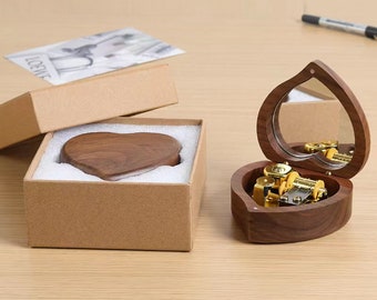 Herz-Walnuss-Spieluhr | Personalisiertes Hochzeitsgeschenk