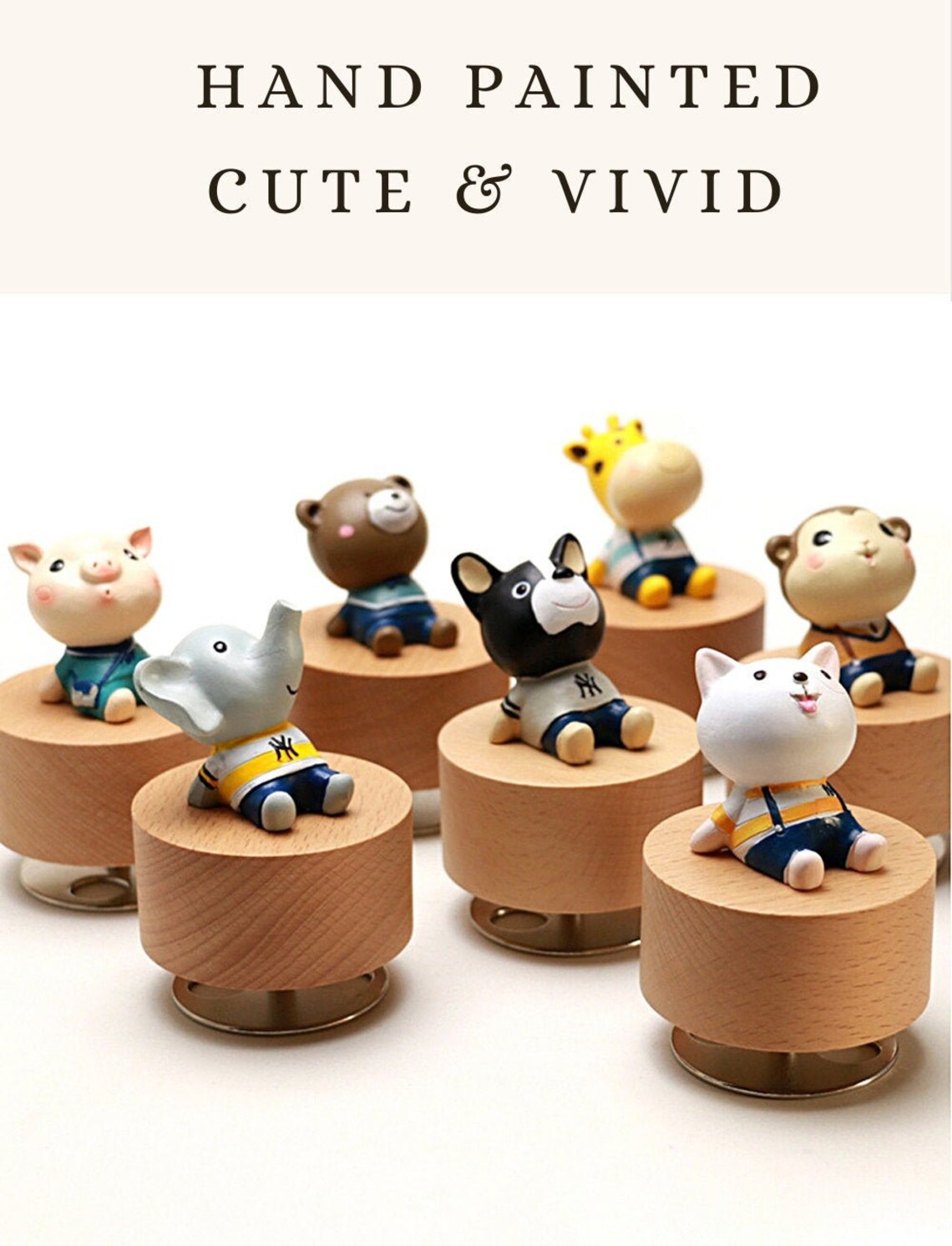 Animal Music Box Rotating Music Box Wooden Music Box Etsy