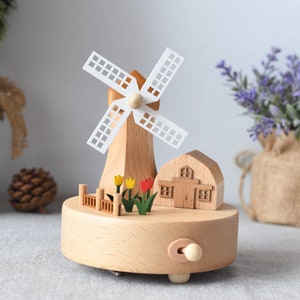 Windmill Music Box - Etsy UK Windmill Music Box - Etsy UK