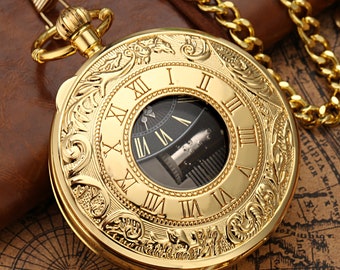Alloy Quartz Music Pocket Watch, Castle in the Sky Melody