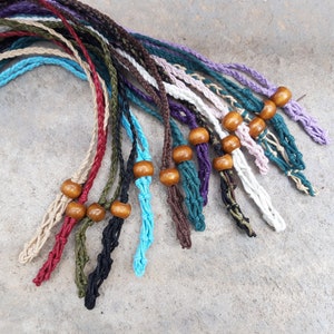 Crystal net necklace interchangeable macrame crystal holder. Healing stone pouch carrier empty bag necklace. Cotton cord and wooden beads