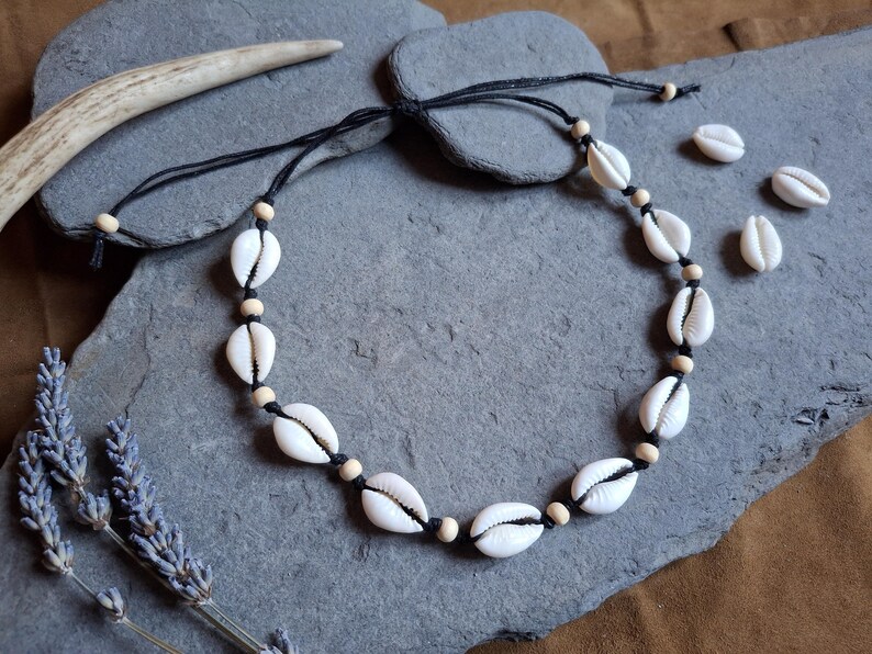 Cowrie Shell Choker Necklace With Large Shells. Surf Jewelry for Men ...