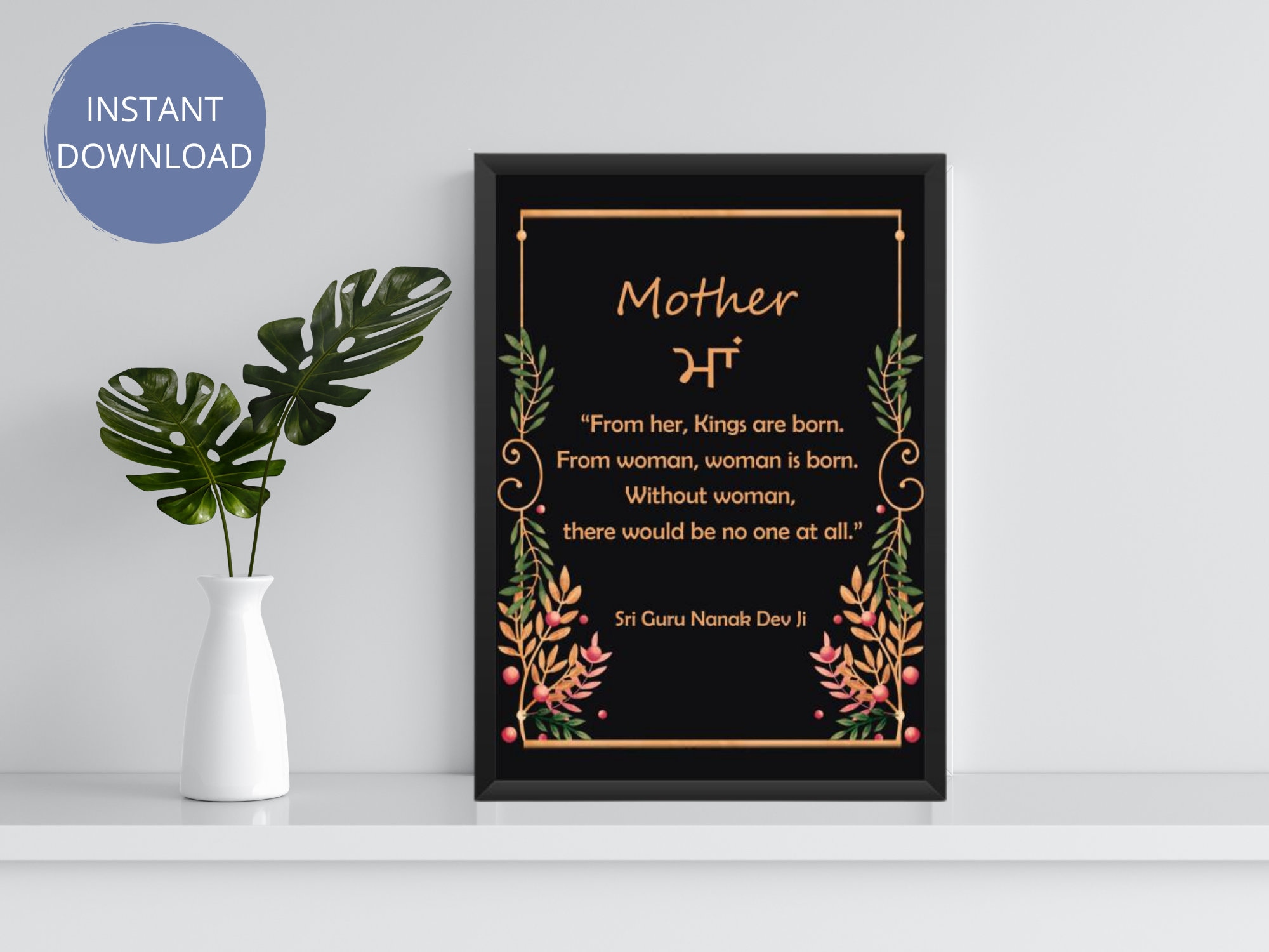 Mothers Day Special Maa Punjabi Poster Mother Mummy Gifts Indian Mother ...