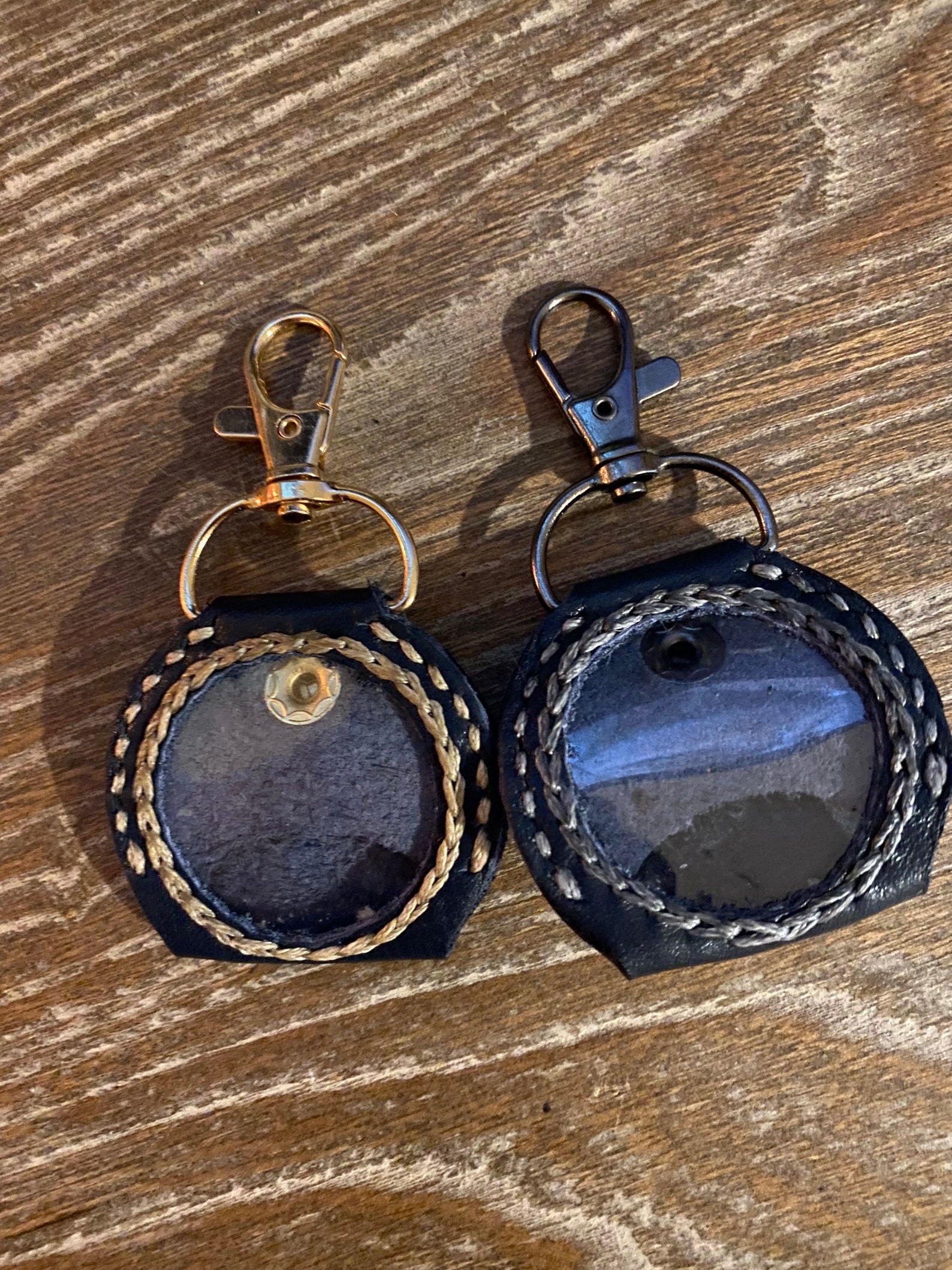 Leather Medallion Holder Key Chain Etsy Polska