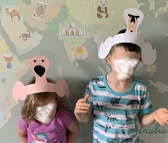 Animal Hats cardstock party Crafts 
