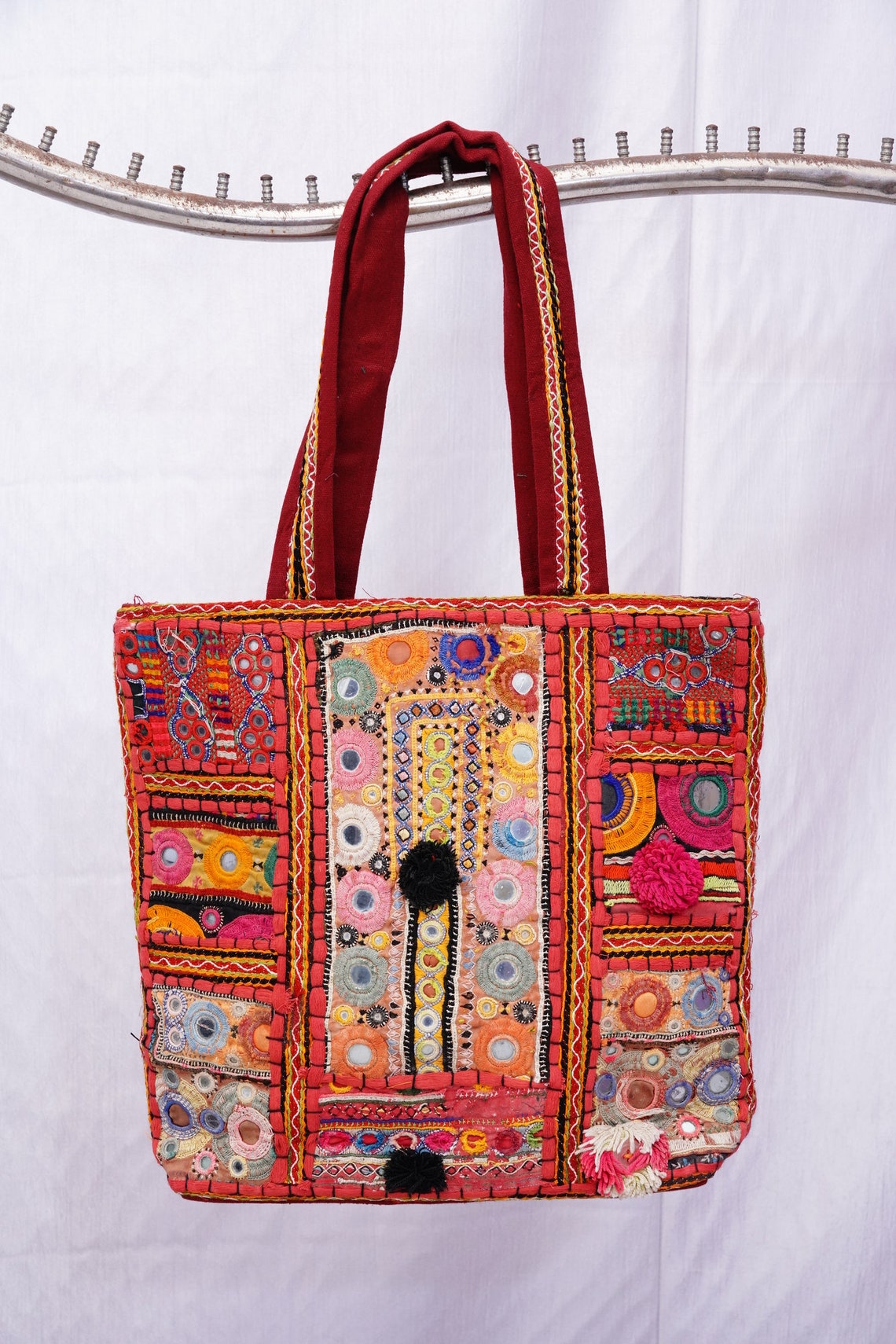 Multicolored Vintage Embroidered coin Handbags Shoulder Bag | Etsy