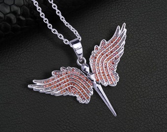 Angel Necklace, Guardian Angel Pendant, 925 Sterling Silver