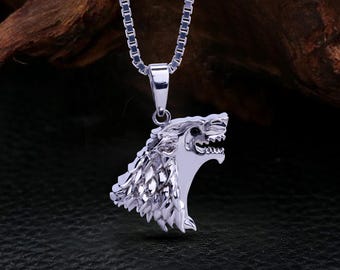 PARYFO Collana vichinga, lupo vichingo, in argento Sterling S925, collana vichinga, regalo vichingo, per uomo e donna