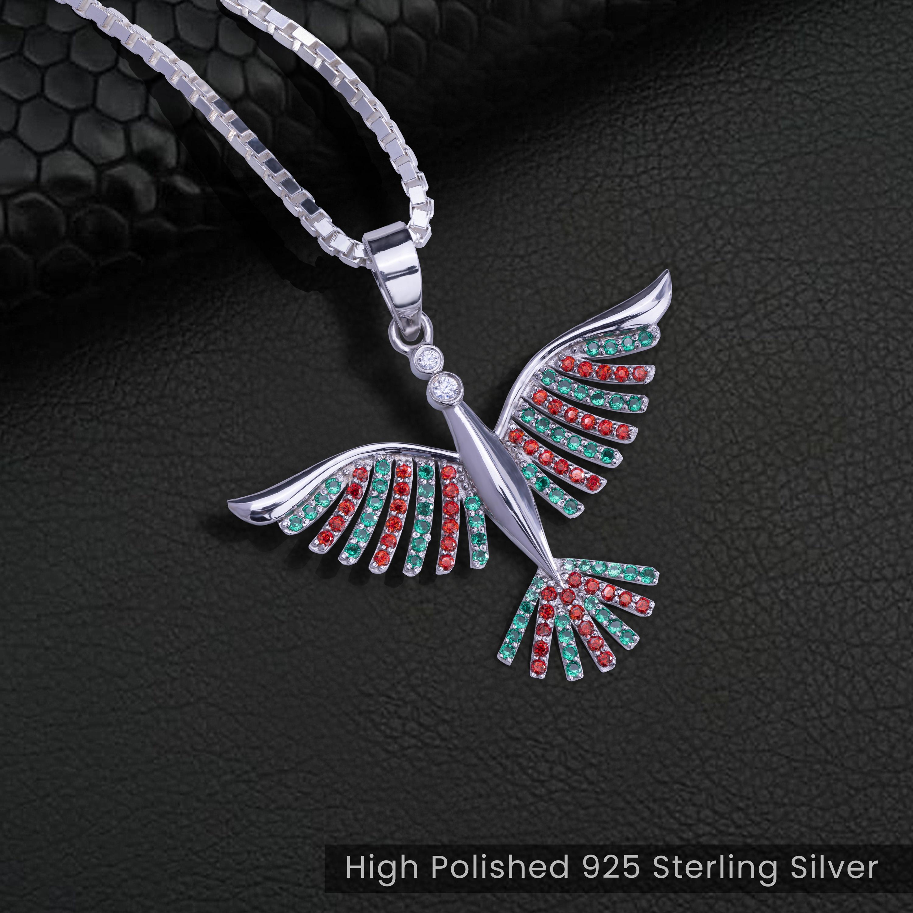 Phoenix en kristallen zilveren hanger - Spirituele winkel Phoenix en kristallen zilveren hanger - Spirituele winkel