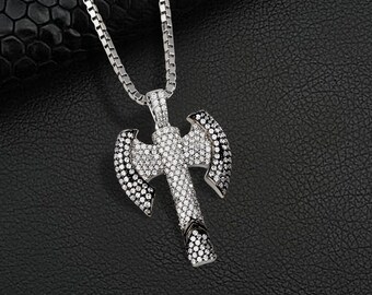Antico ciondolo ascia vichinga, collana ornamento di cervo, gioielli di mitologia norrena fatti a mano in argento sterling con significato, regalo per vichingo - Italia