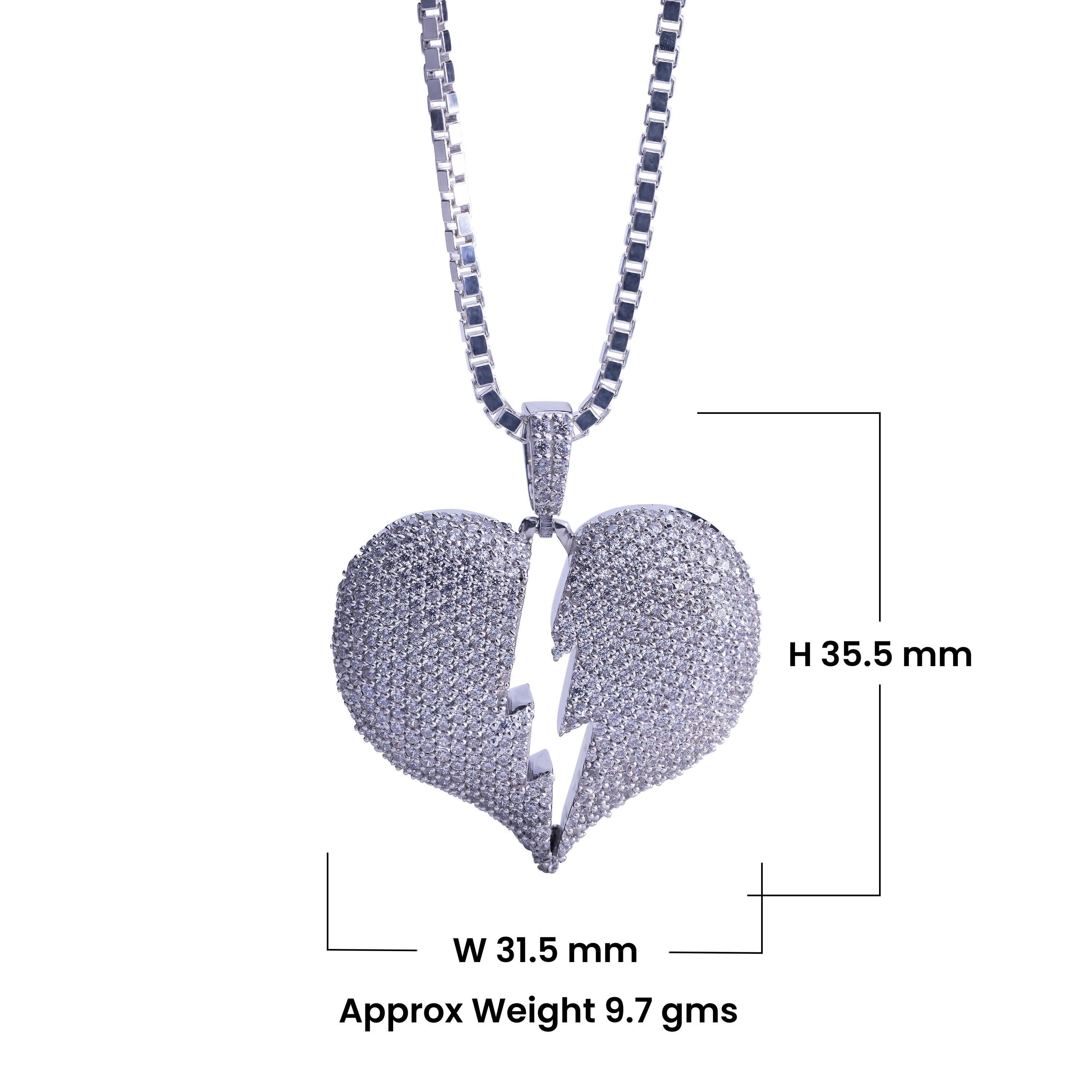 Billie Eilish Necklace WFTW Collana Dorata Con Cuore Spezzato