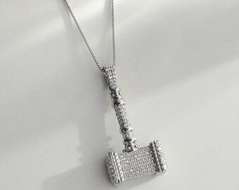 【WOOYOUNGMI】SILVER HAMMER PENDANT NECKLACE Silver Hammer Pendant Necklace - WOOYOUNGMI